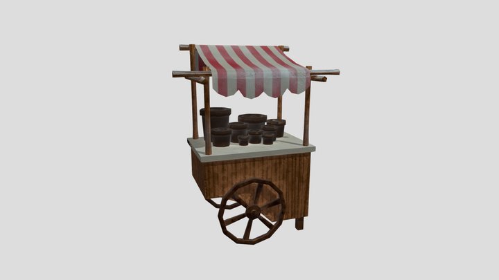 Market stand flouwers 3D Model