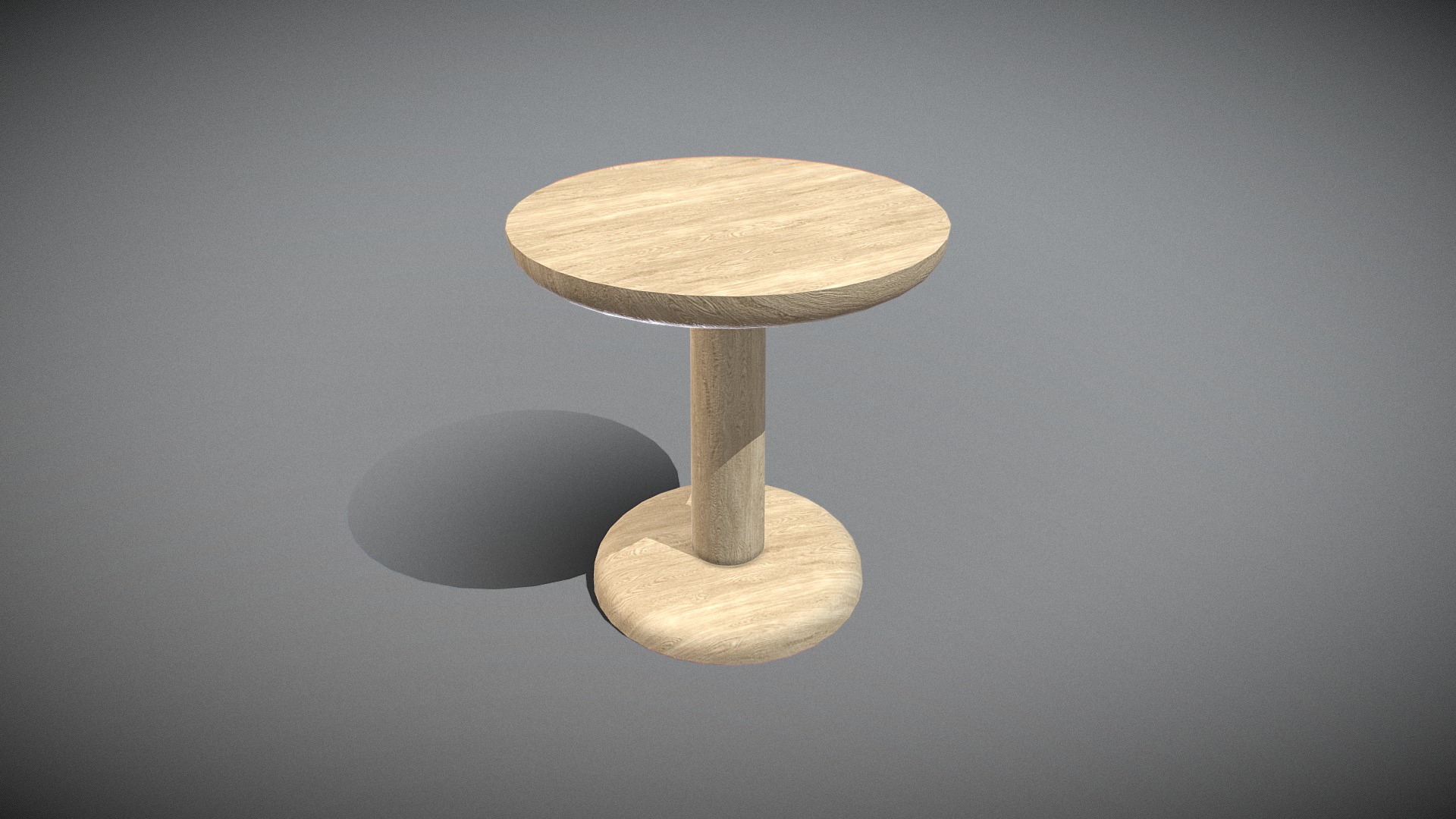 3D model Table OakSoapTreated wood - This is a 3D model of the Table OakSoapTreated wood. The 3D model is about a wooden stool with a shadow.