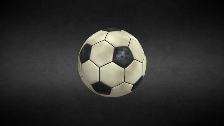 Worn Football / Soccer Ball (PBR, Game-Ready)