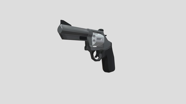 stylized revolver 3D Model