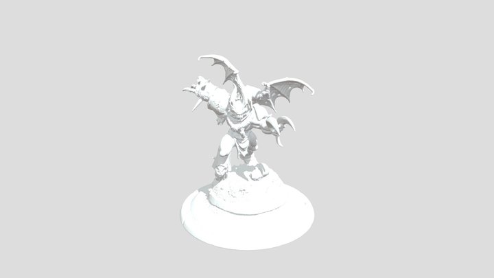 Demonic Warrior Miniature 3D Model