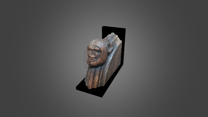 Medieval wooden carving, Little Malvern 3D Model