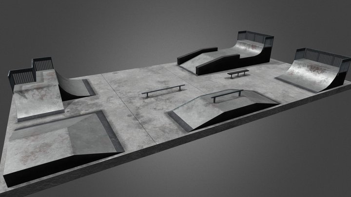 Barber Park Skate Park 3D Model