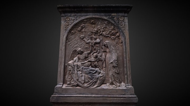 Death and angels, a wall sculpture 3D Model