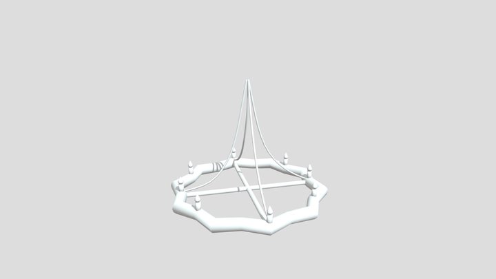 Untextured chandelier 3D Model