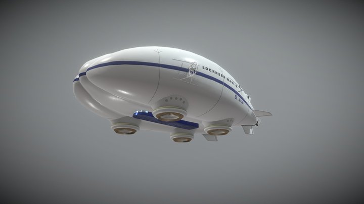 Aerostatic Hybrid Airship Lockheed Martin 3D Model