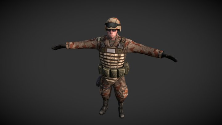 Soldier US 3D Model