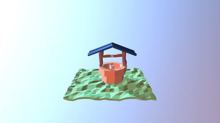 Water Well Low Poly 3D Model