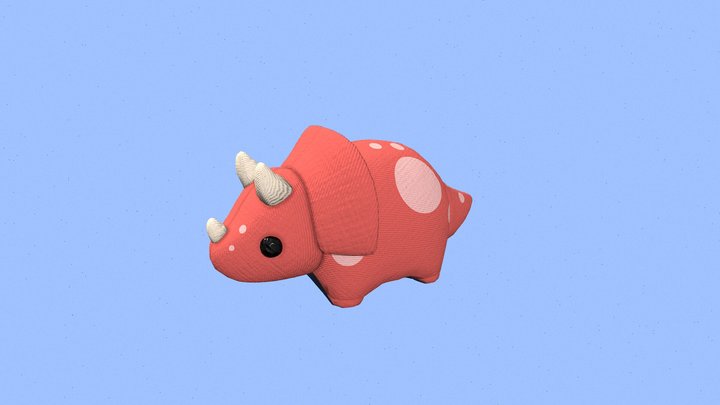 Triceratops Plushie 3D Model