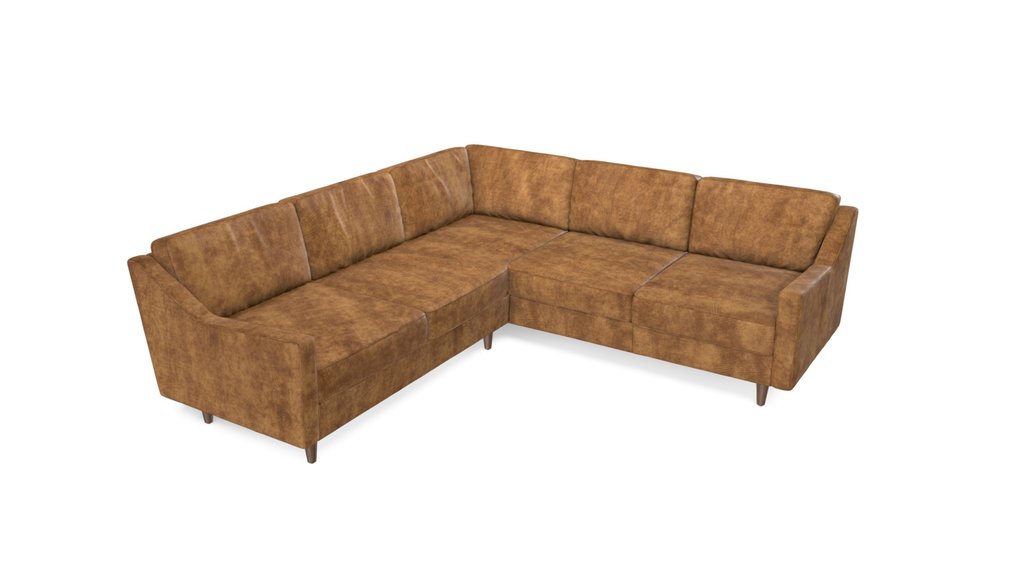 Dallas Corner Sofa, Outback Tan Premium Leather