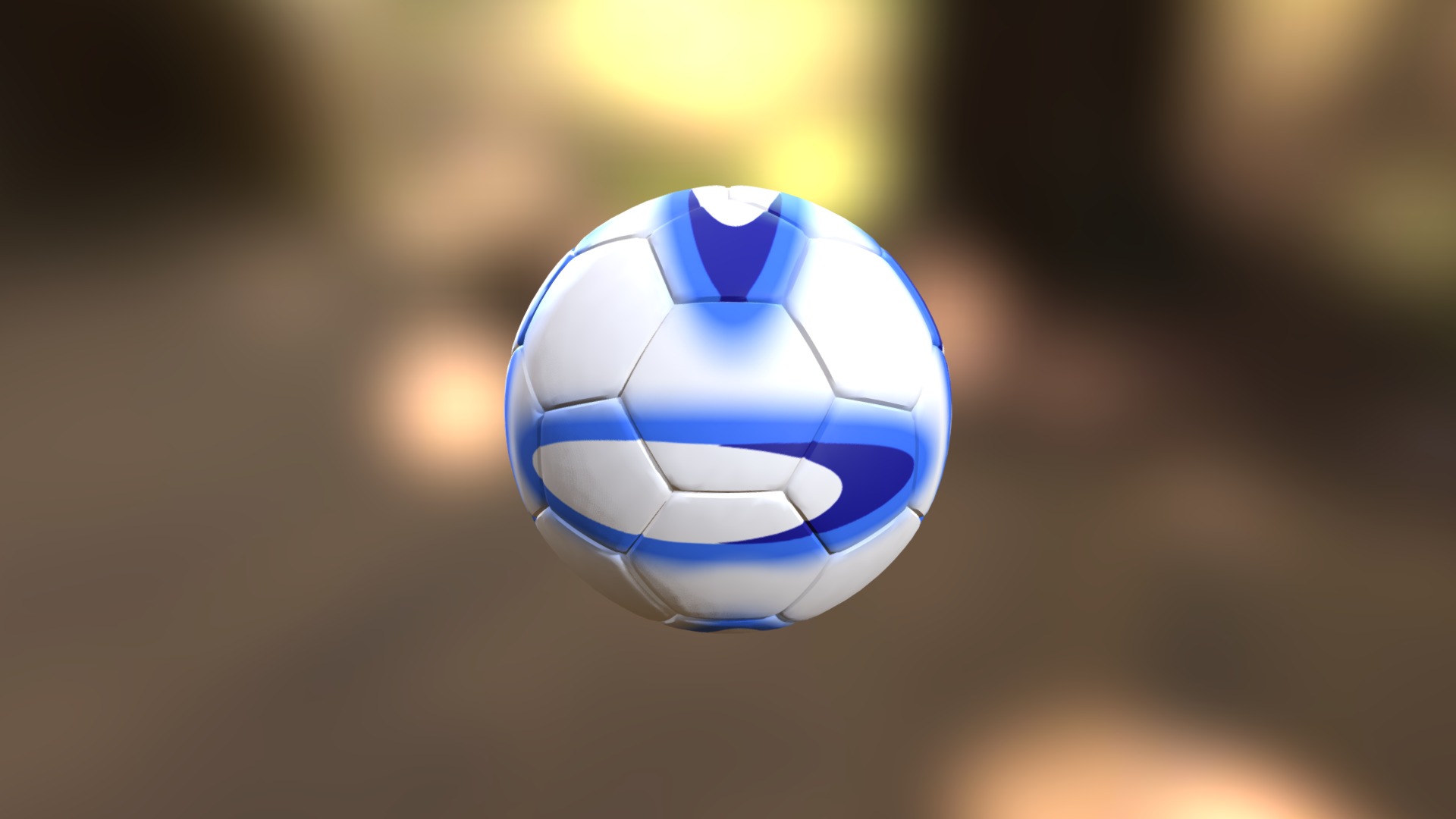 3D model Football - This is a 3D model of the Football. The 3D model is about a blue and white ball.