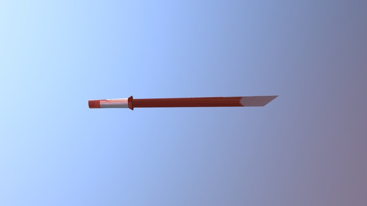 Platinum Laced Wooden Sword 3D Model
