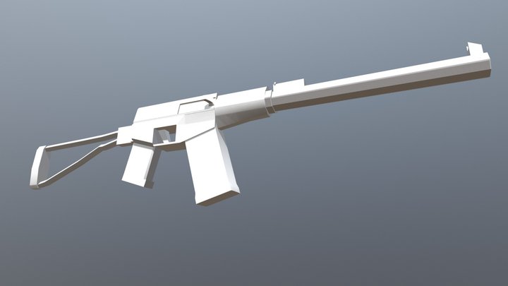 Low-Poly AS-VAL 3D Model