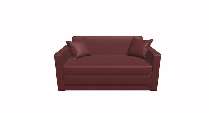 Диван Блюз (красный) 3D Model