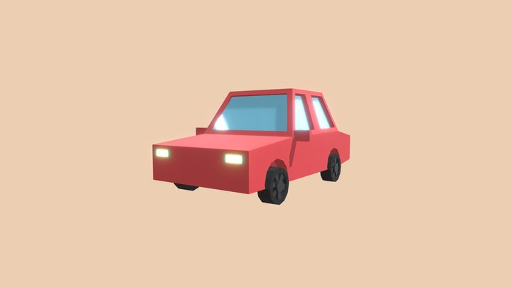 Low Poly Car 3D Model