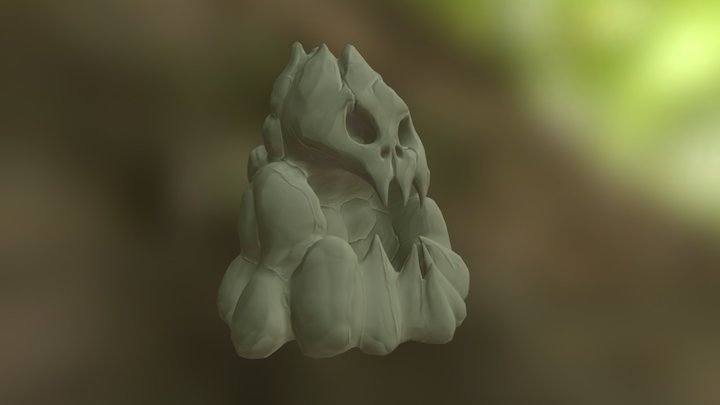 Skull Rock 3D Model