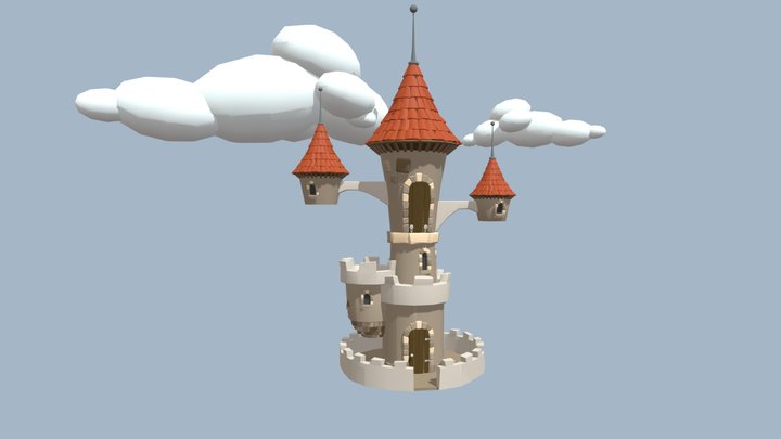Cartoon Castle for homework5 3D Model