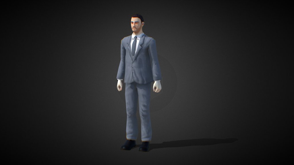 Business Man - Low Polygon game character