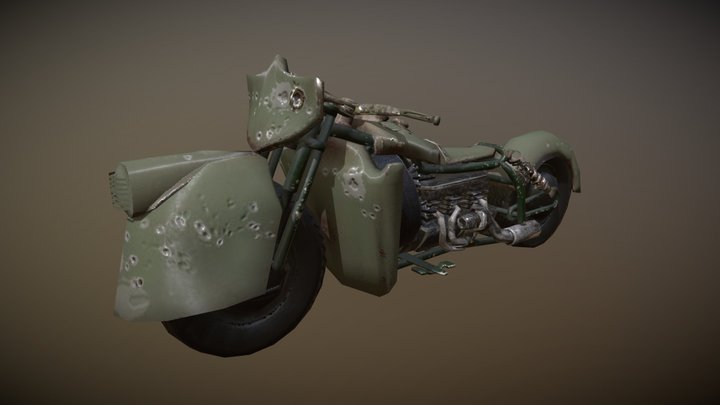 Dieselpunk bike 3D Model