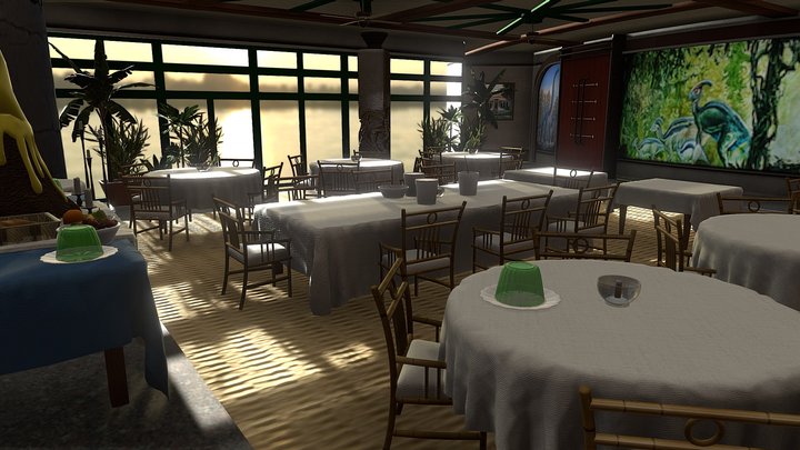 Jurassic Park Cretaceous Cafe 3D Model