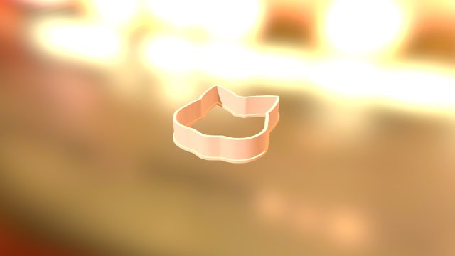 Cat Cookie Cutter 3D Model