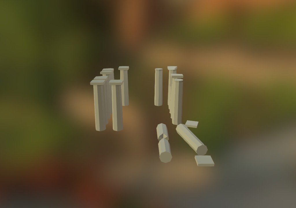 Temple Ruins Low Poly - 3D model by jbubriski [b6fa3da] - Sketchfab