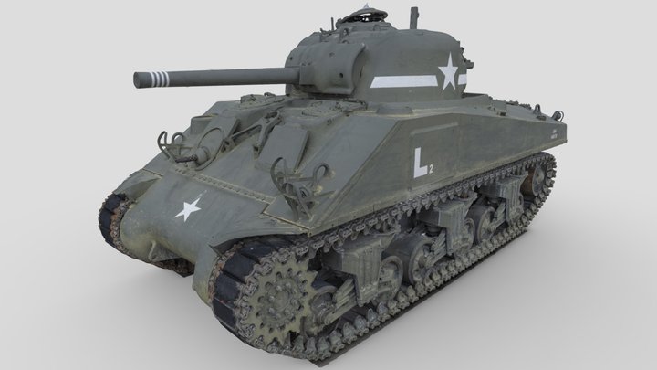 Sherman Tank WW2 @Idaho Military History Museum 3D Model