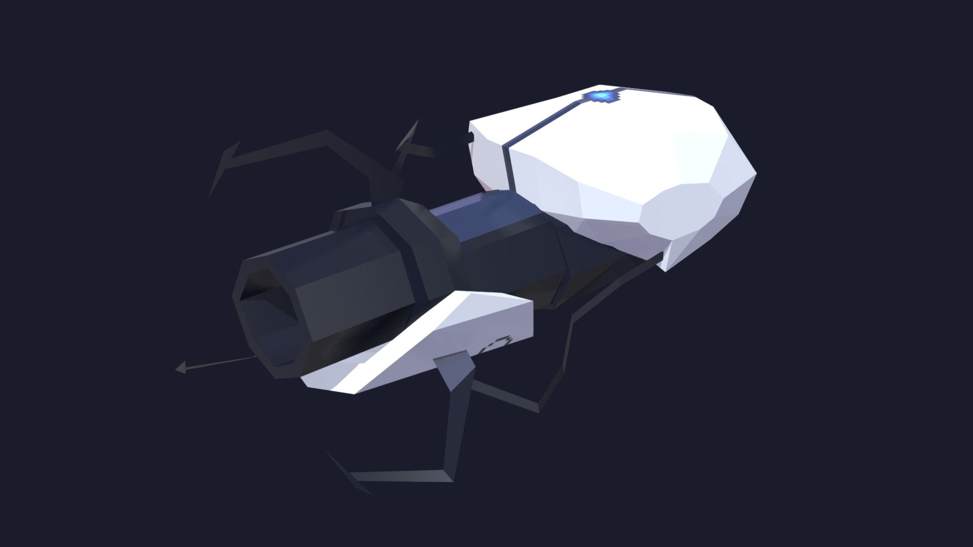 Low-poly Portal Gun
