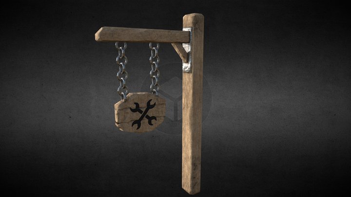 Repairshop Sign 30Min Challange – Modello 3D gratuito STL