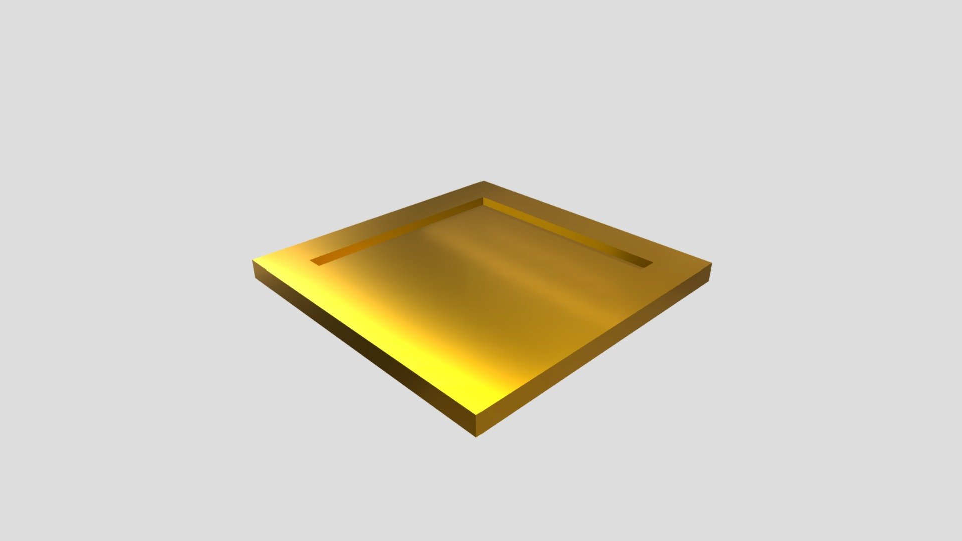 Simple Square Gold Frame - Download Free 3D model by leah.parrish ...