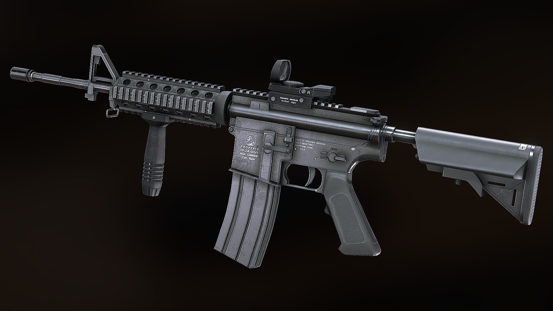 M4A1 Redone (A little) - 3D model by Sean Thomas (@foon.) [b6fcb37 ...