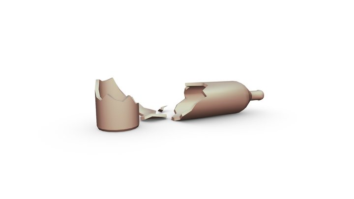 CT4012-2020 Broken Bottle 3D Model