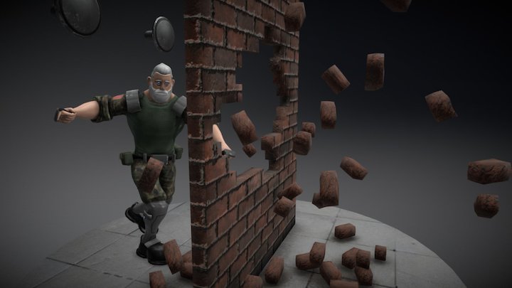 The Fighter Dynamic Pose 3D Model