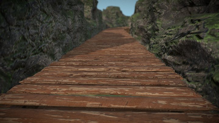Wooden Bridge 3D Model