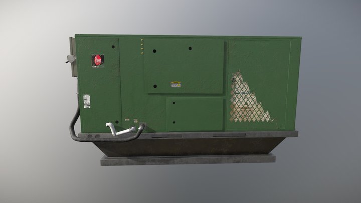 Rooftop AC Unit 3D Model