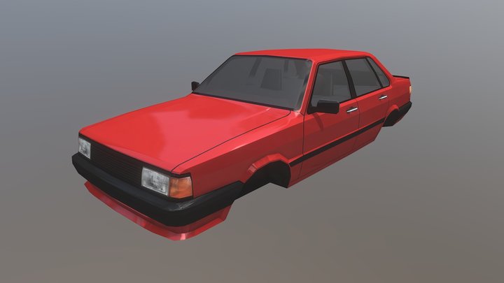 Audi 80 B2 (facelift) '86 Low Poly 3D Model