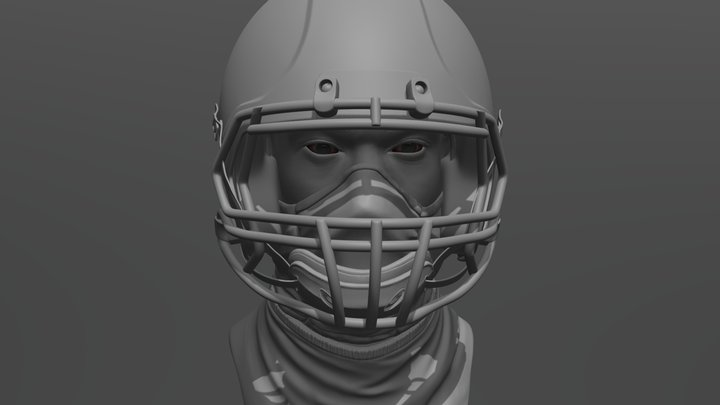 Football NFL gear Helmet 3D printable 3D Model