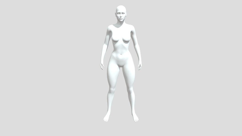 Female Full Body Low Poly