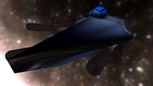 Spaceship V3 Textured 3 3D Model