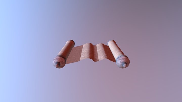 Rippled Scroll 3D Model