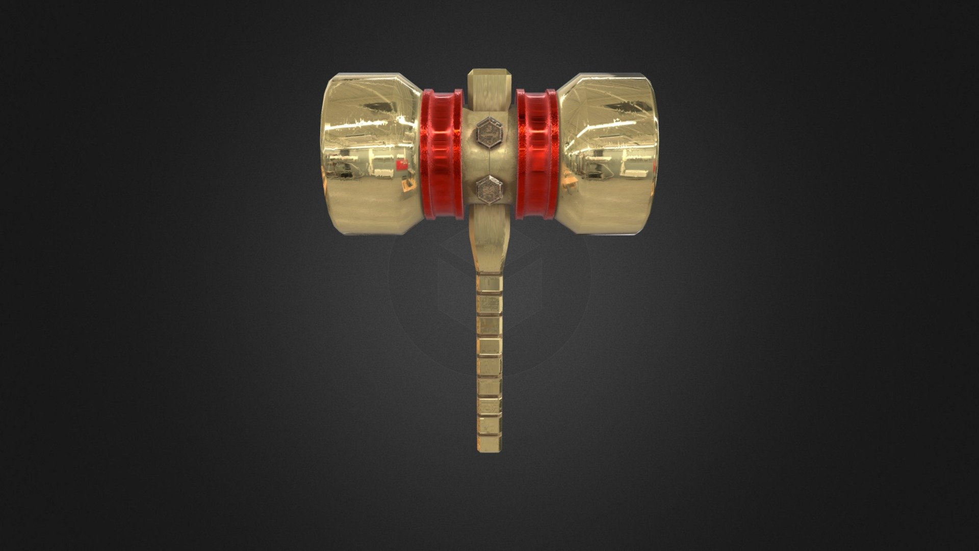 Super Smash Bros Golden Hammer Download Free 3D model by Elliot Gong (Taterblock17
