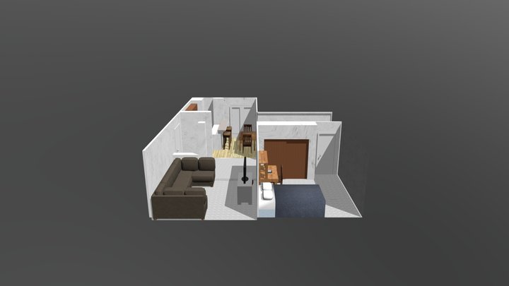 3d living space 3D Model