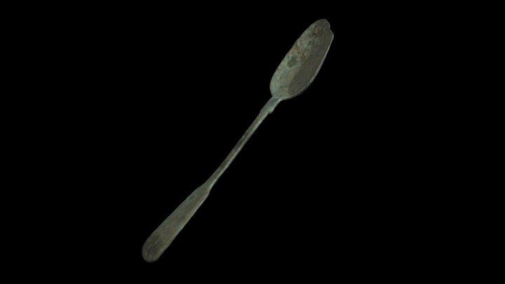 Copper Alloy Spoon 3D Model