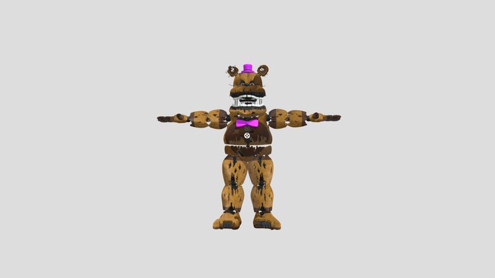 Fredbear V3 Rigged 3D Model