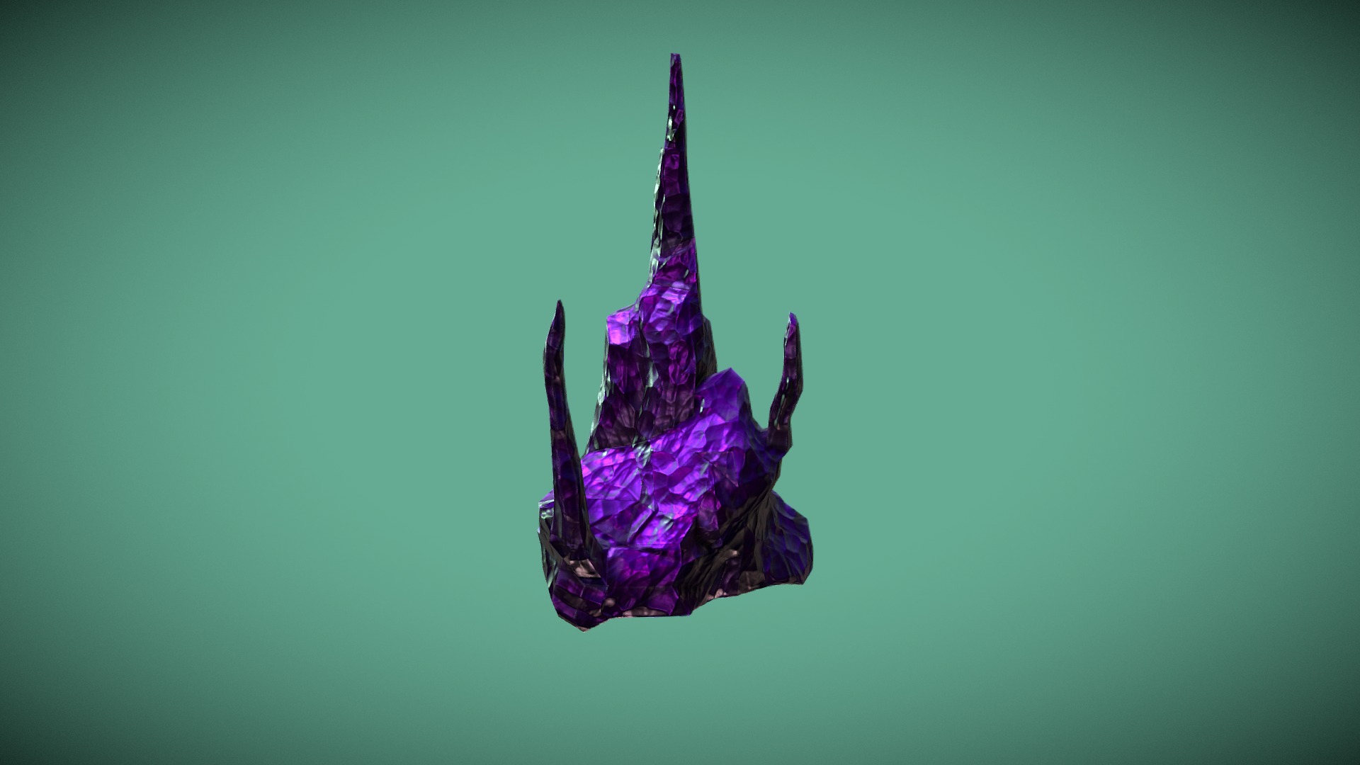 3D model Stylized Stalagmite Obsidian Rock - This is a 3D model of the Stylized Stalagmite Obsidian Rock. The 3D model is about a purple and black fish.