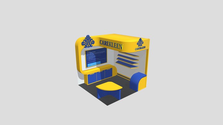 Carekleen Exhibition Stall Design | 3D Render 3D Model