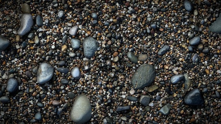 Llandudno Beach cobbles and sand 3D Model