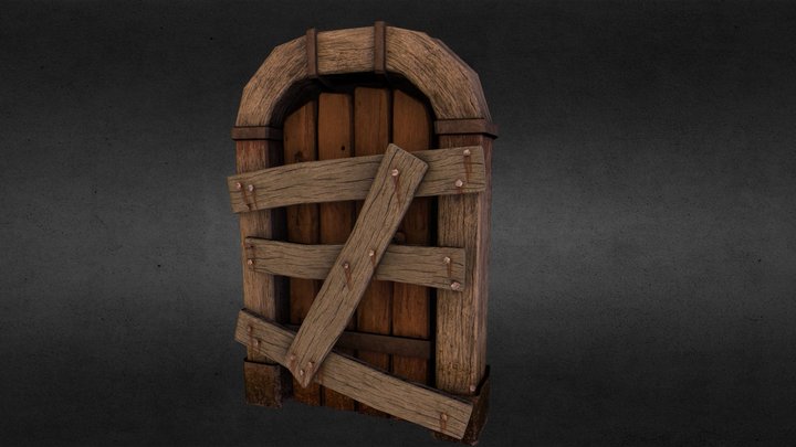 Barricaded Door 3D Model