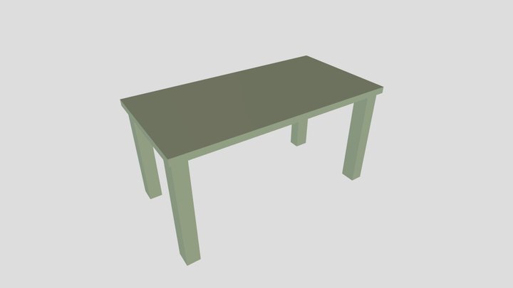 Simple Table - Beginner 3D Model