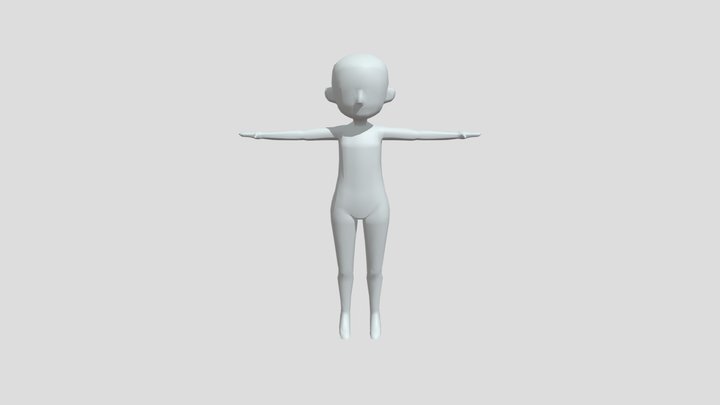 Stylized Anime Character - Kid 3D Model